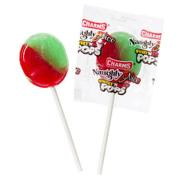 Charms Naughty or Nice Sweet n Sour Pops: 15-Piece Bag - Candy Warehouse