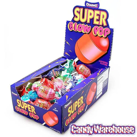 Charms Super Blow Pops Assortment: 48-Piece Box | Candy Warehouse
