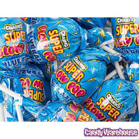 Charms Super Blow Pops - Blue Razz: 72-Piece Set - Candy Warehouse