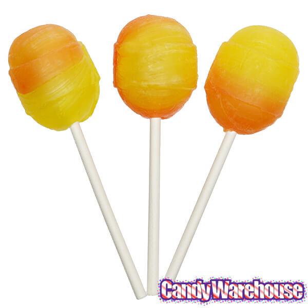 Charms Super Blow Pops - Candy Corn: 48-Piece Box - Candy Warehouse