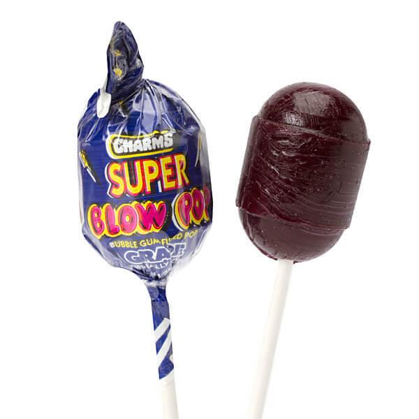 Charms Super Blow Pops - Grape: 72-Piece Set - Candy Warehouse