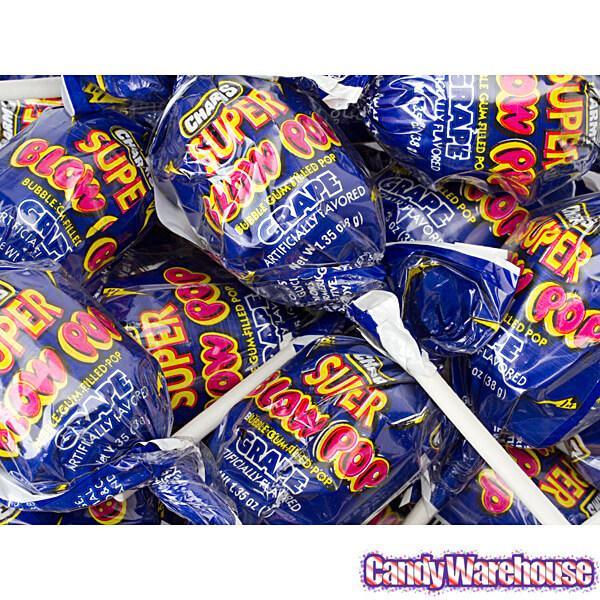 Charms Super Blow Pops - Grape: 72-Piece Set - Candy Warehouse