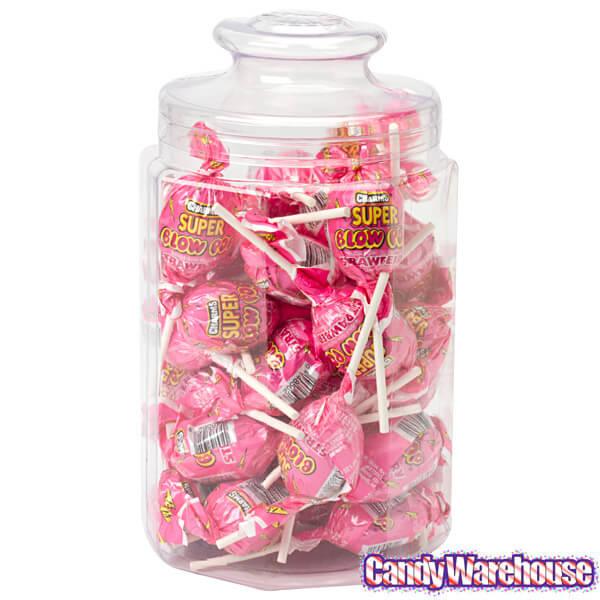 Charms Super Blow Pops - Strawberry: 72-Piece Set - Candy Warehouse