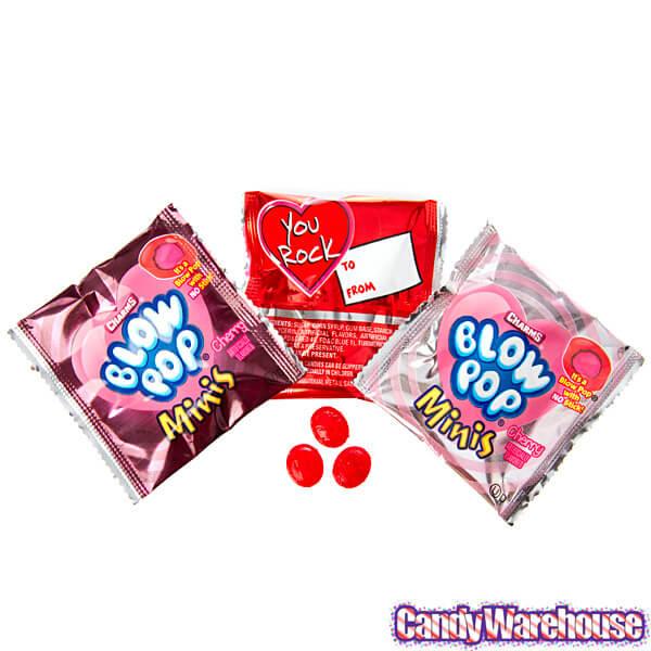 Charms Valentine Blow Pop Minis Snack Size Packs: 30-Piece Bag - Candy Warehouse