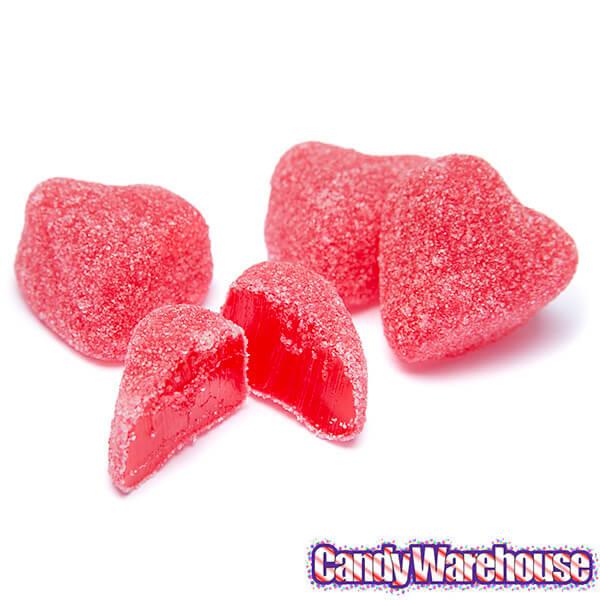 Cherry Jelly Hearts Candy: 16-Ounce Tub - Candy Warehouse