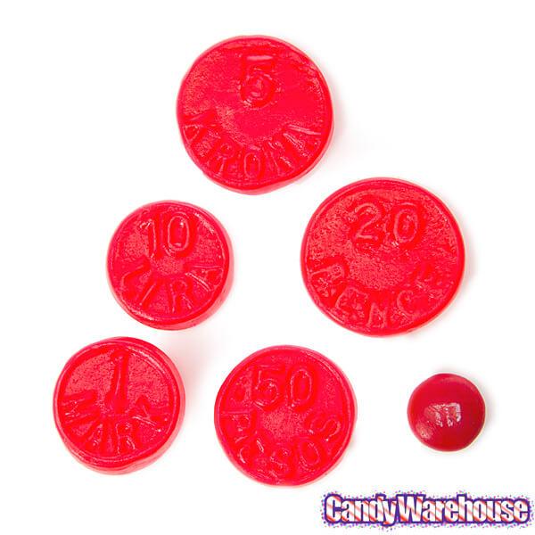 Cherry Juju Coins Candy: 7.5LB Bag - Candy Warehouse