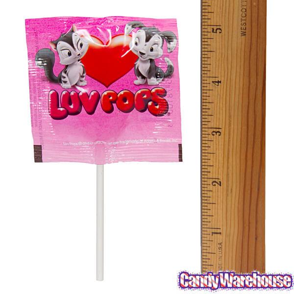 Cherry Luv Pops: 40-Piece Tub - Candy Warehouse