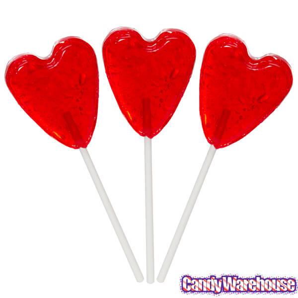 Cherry Luv Pops: 40-Piece Tub - Candy Warehouse