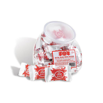 Cherry Mash Mini Mash Candy Bars: 60-Piece Tub - Candy Warehouse