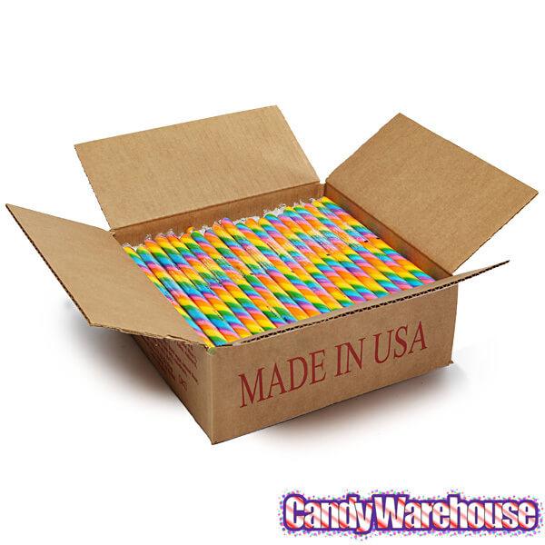 Cherry Rainbow Hard Candy Sticks: 100-Piece Box - Candy Warehouse