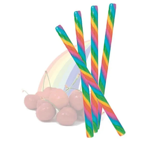 Cherry Rainbow Hard Candy Sticks 100Piece Box Candy Warehouse