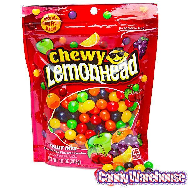 Chewy Lemonhead Fruit Mix Candy: 10-Ounce Bag - Candy Warehouse