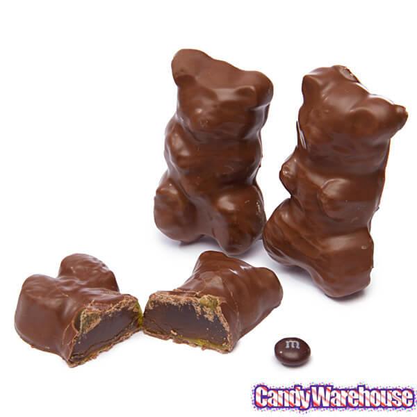 Chocolate Covered Jumbo Gummy Bears: 5LB Box - Candy Warehouse