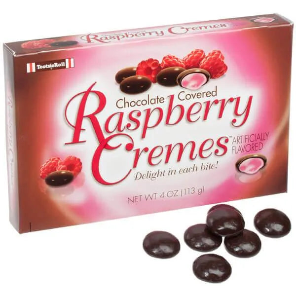 Chocolate Covered Raspberry Cremes Candy 4Ounce Packs 12Piece Box Candy Warehouse
