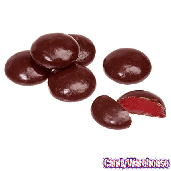 Chocolate Covered Raspberry Cremes Candy 4-Ounce Packs: 12-Piece Box - Candy Warehouse