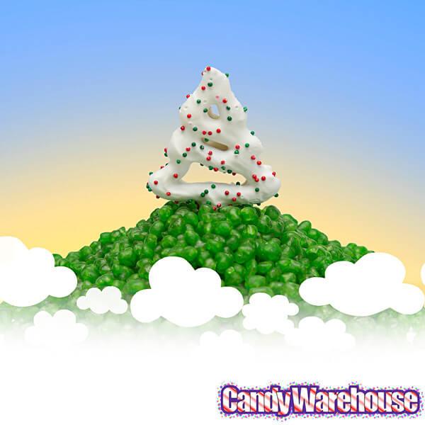 Chocolate Frosted Christmas Tree Mini Pretzels: 2LB Bag - Candy Warehouse