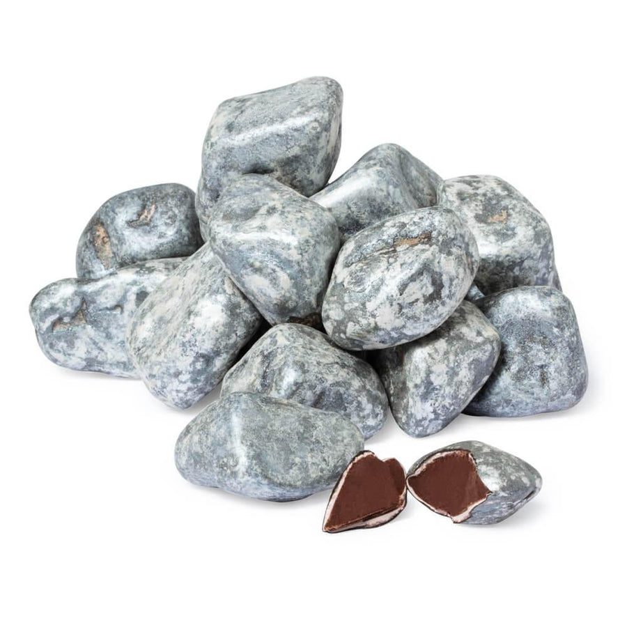 Chocolate Rocks Silver Boulders Candy: 5LB Bag - Candy Warehouse