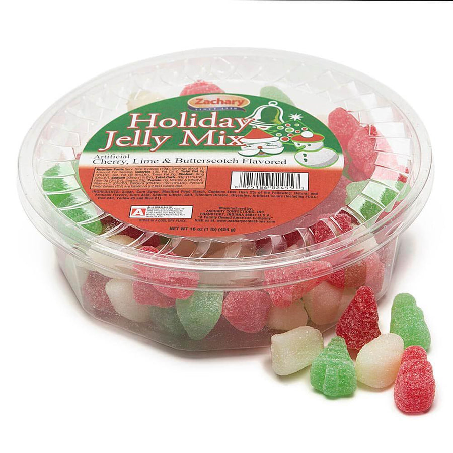 Christmas Holiday Jelly Mix Candy: 16-Ounce Tub - Candy Warehouse