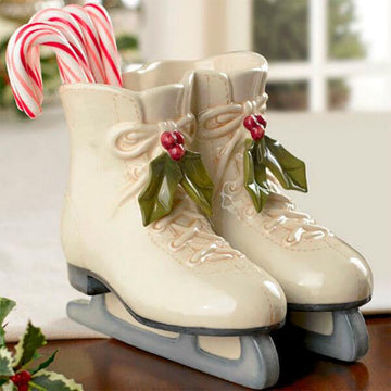 Christmas Ice Skate Ceramic Candy Dish - Candy Warehouse