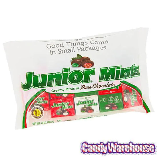 Small Mini Mints Christmas Junior Mints Candy Mini Packs: 15-Piece Bag | Candy Warehouse
