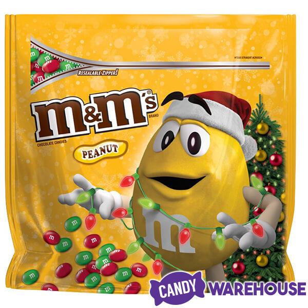 M&M'S Holiday Peanut Milk Chocolate Christmas Candy Bag, 10 oz