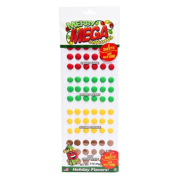 Christmas Mega Candy Buttons Sheets: 2-Piece Pack - Candy Warehouse