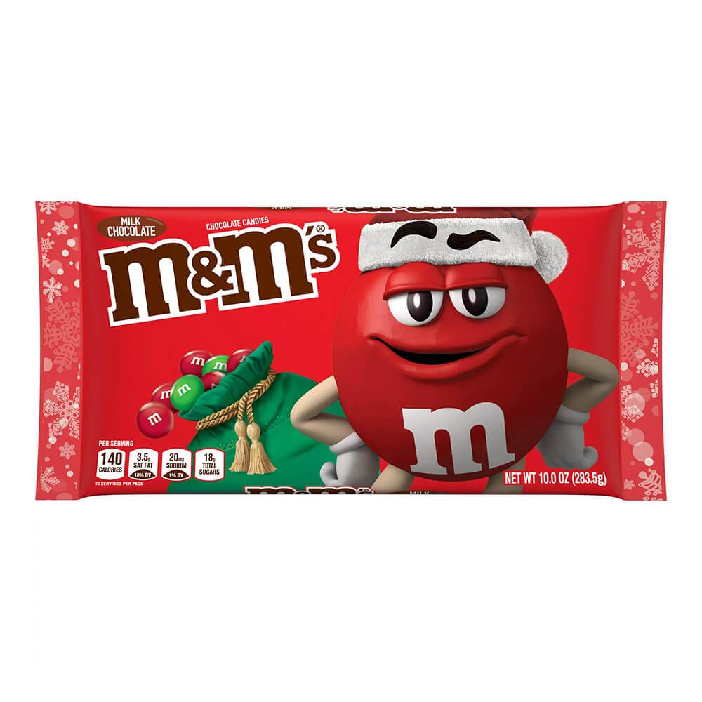 Christmas Milk Chocolate M&M's Candy: 10-Ounce Bag - Candy Warehouse