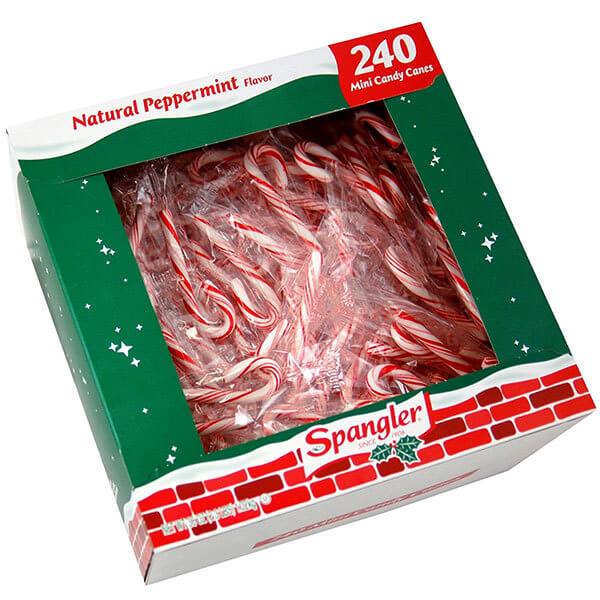 Christmas Peppermint Mini Candy Canes: 240-Piece Box - Candy Warehouse