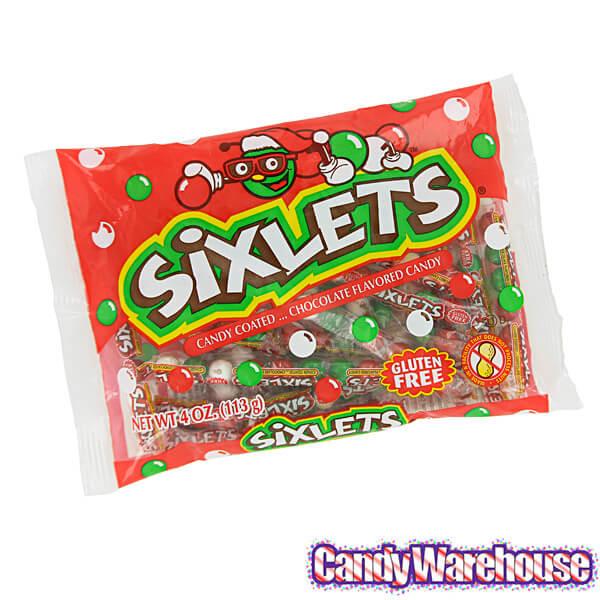 Christmas Sixlets Candy Packets: 15-Piece Bag - Candy Warehouse