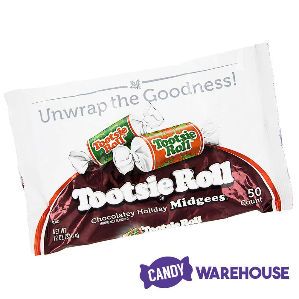 Christmas Tootsie Rolls: 50-Piece Bag - Candy Warehouse