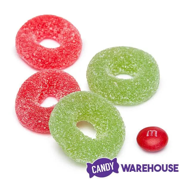 Christmas Wreaths Jelly Rings Candy: 16-Ounce Tub | Candy Warehouse