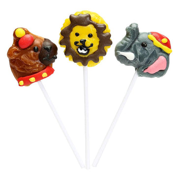 Circus Animal Lollipops: 12-Piece Box - Candy Warehouse