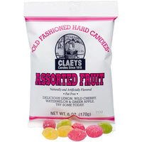 Claeys Hard Candy Drops Bags - Assorted Fruits: 12-Piece Box - Candy Warehouse