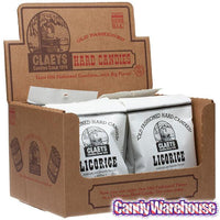 Claeys Hard Candy Drops Bags - Licorice: 12-Piece Box - Candy Warehouse
