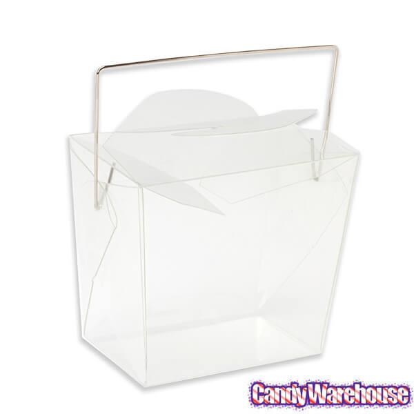 Clear Acetate Chinese Take-Out Boxes: 24-Piece Set - Candy Warehouse