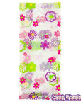 Clear Cello Candy Bags with Groovy Flowers: 100-Piece Box