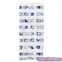 Clear Cello Candy Bags with Hanukkah Colors: 100-Piece Box - Candy Warehouse