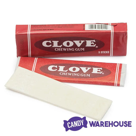 Clove Gum 5Stick Packs 20Piece Box Candy Warehouse
