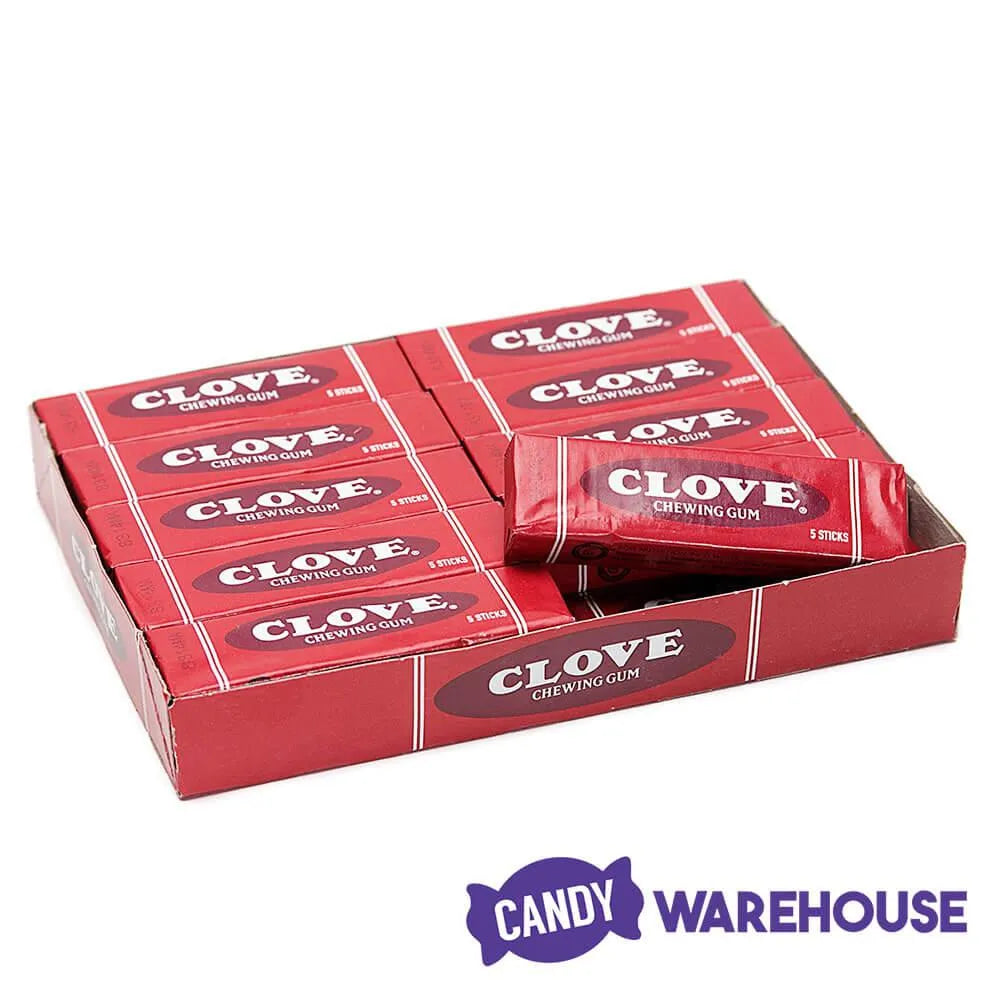 Clove Gum 5Stick Packs 20Piece Box Candy Warehouse