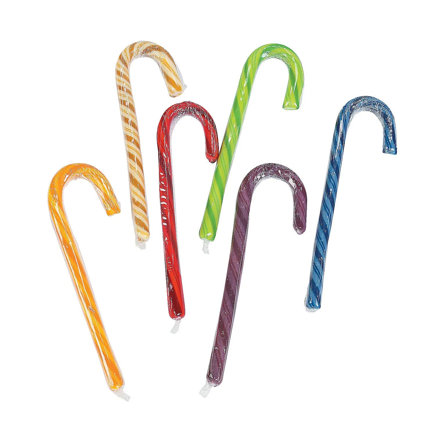 Colored Candy Canes – Assorted Flavors 24-Pack | Candy Warehouse ...