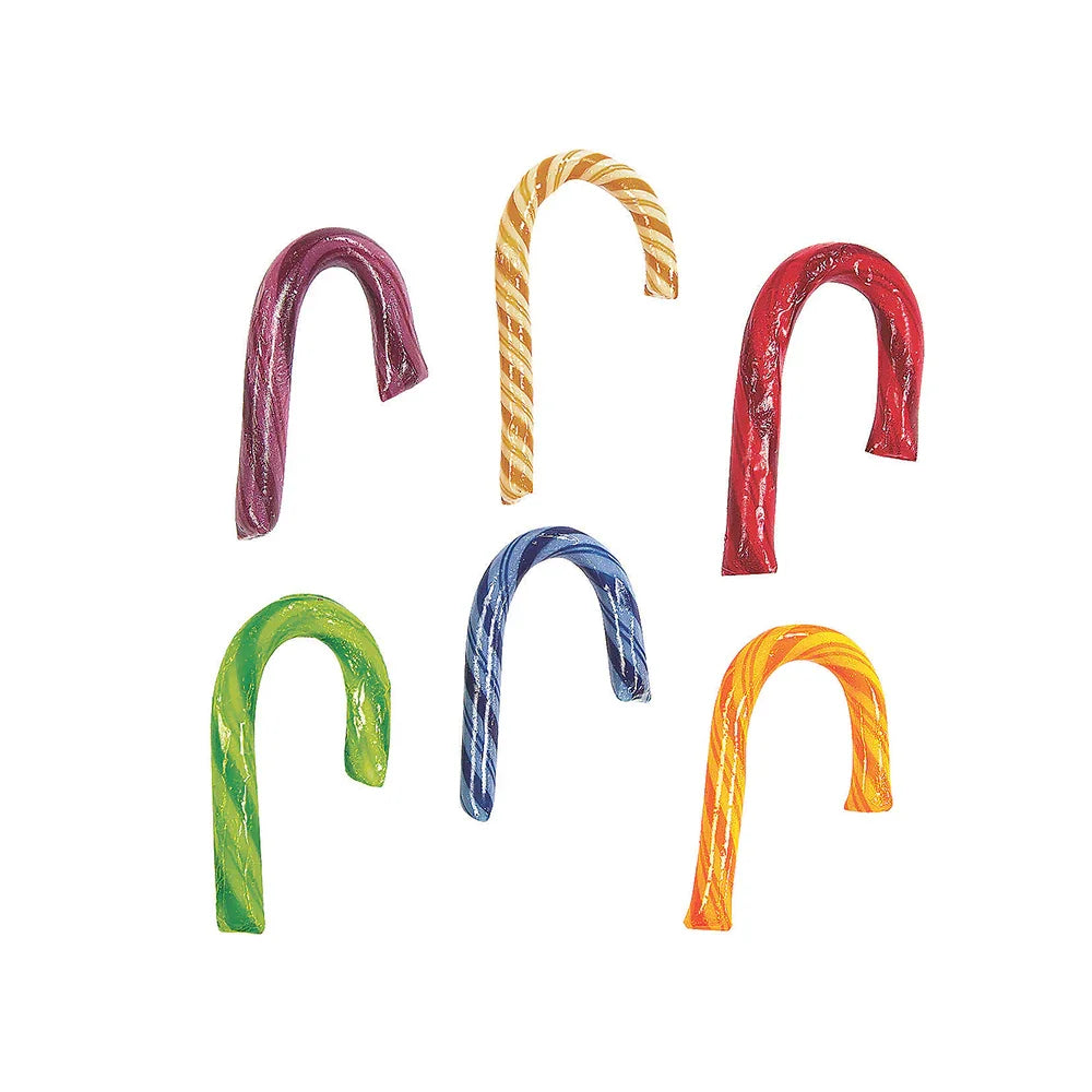 Colored Mini Fruit Flavored Candy Canes: 100-Piece Bag