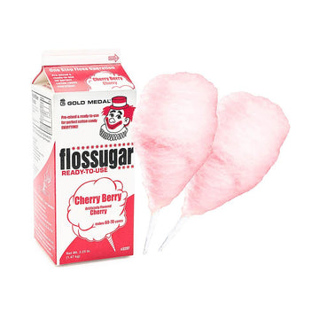 Cotton Candy Floss Sugar - Cherry: Half Gallon Carton - Candy Warehouse