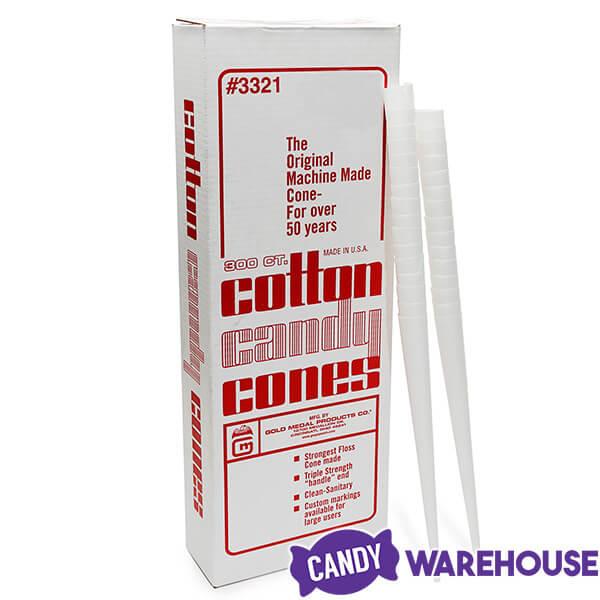 Cotton Candy Paper Cones: 300-Piece Box - Candy Warehouse