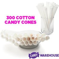 Cotton Candy Paper Cones: 300-Piece Box - Candy Warehouse