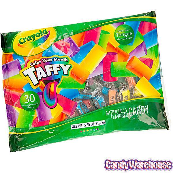 Crayola Color Your Mouth Taffy: 30-Piece Bag - Candy Warehouse