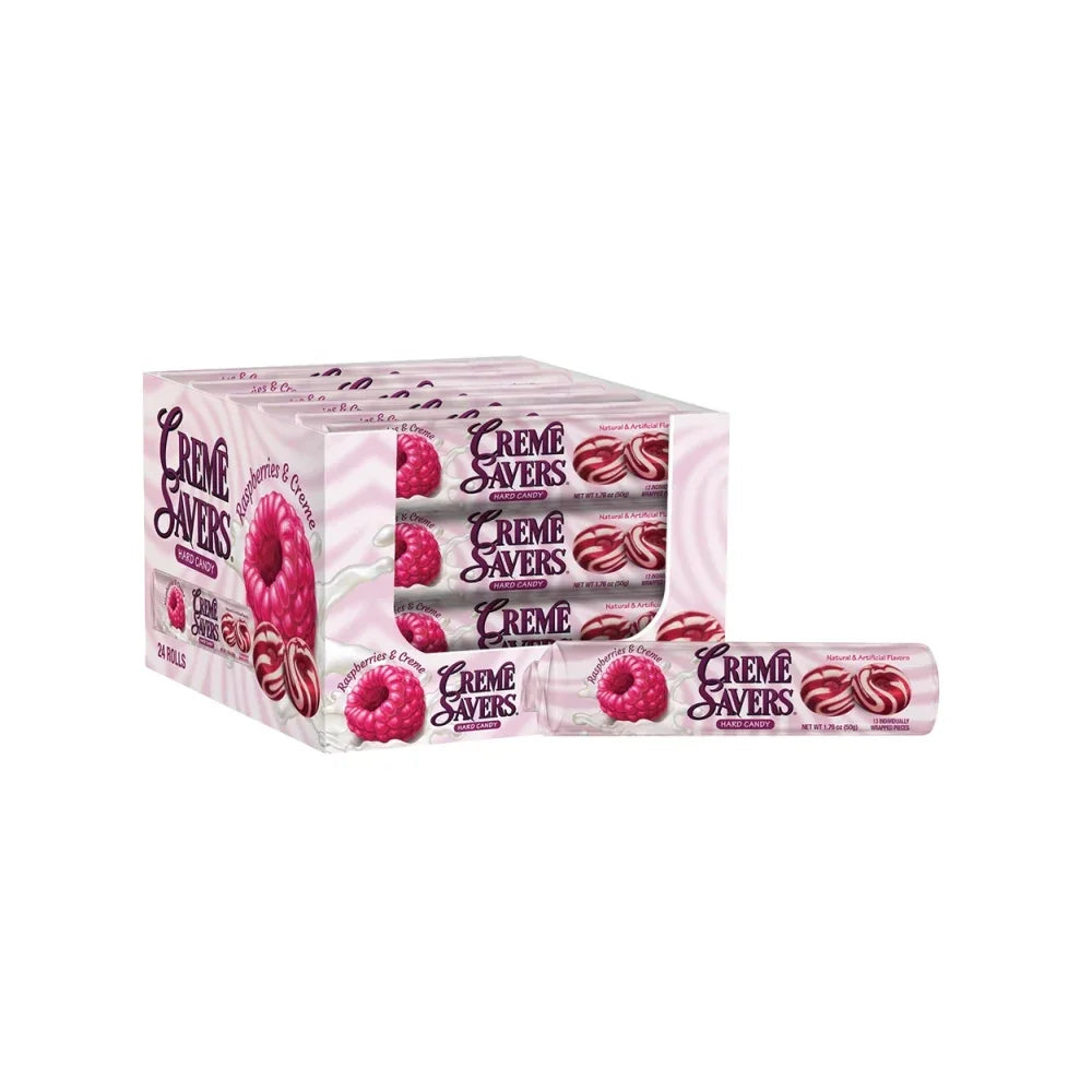 Crème Savers Raspberries &amp; Crème Rolls: 24-Piece Box