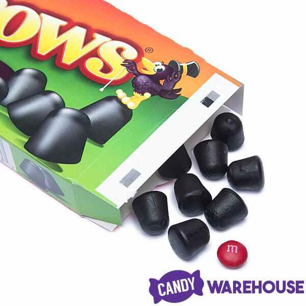 Crows Black Licorice Drops Candy 6.5-Ounce Packs: 12-Piece Box - Candy Warehouse