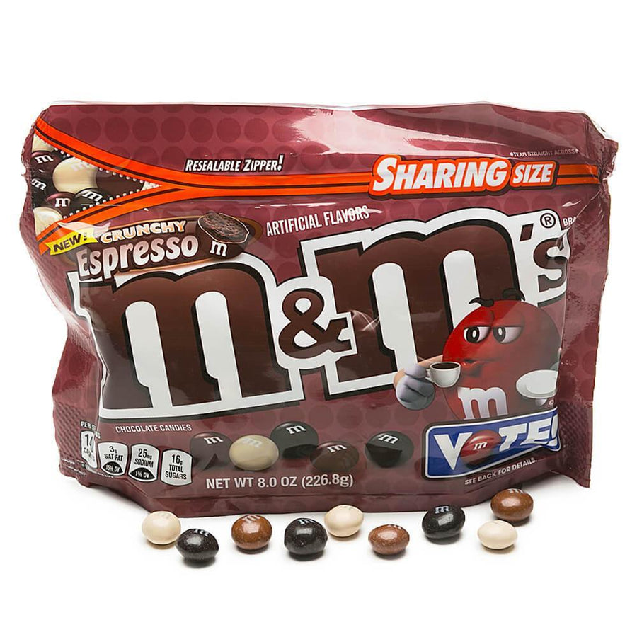 Crunchy Espresso M&M's Candy: 8-Ounce Bag - Candy Warehouse