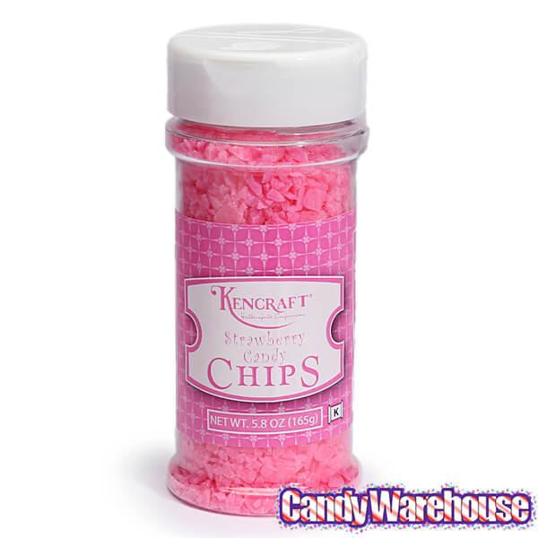 Crushed Candy Chips - Pink Strawberry: 5.8-Ounce Shaker - Candy Warehouse