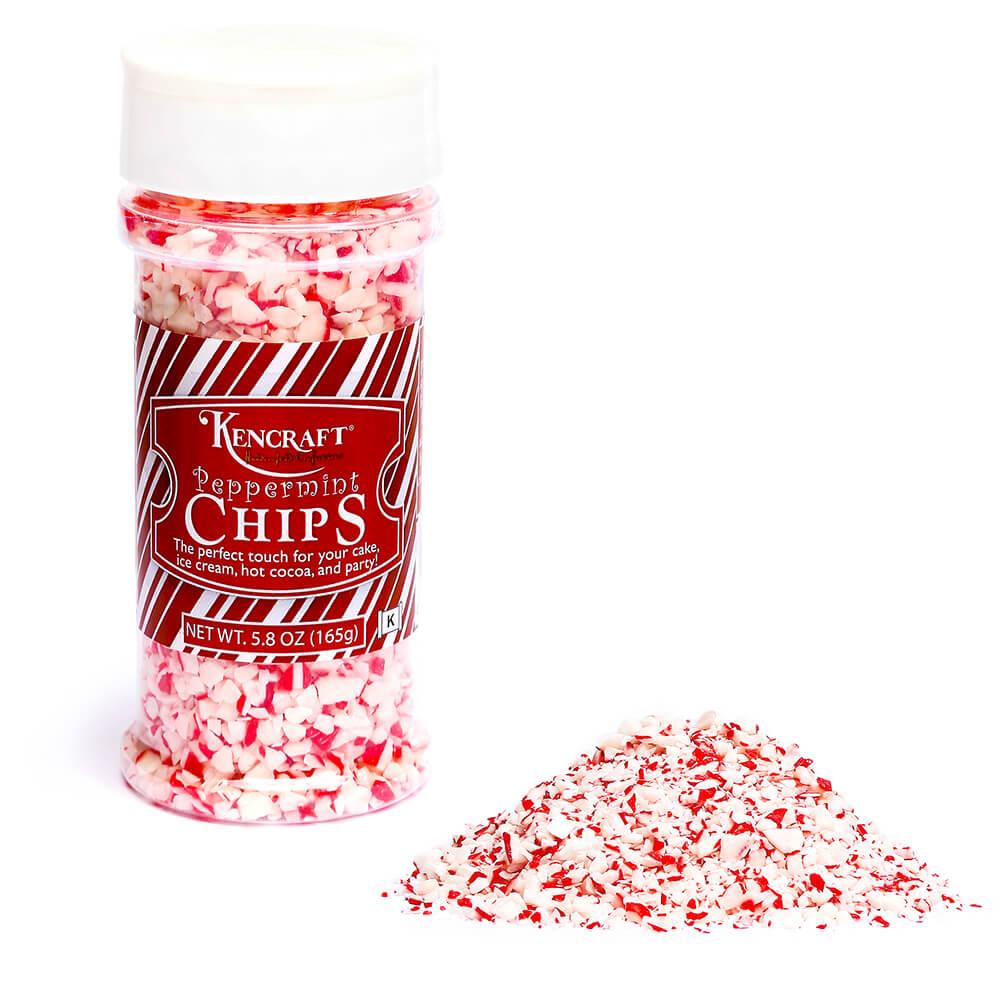 Crushed Peppermint Candy Chips: 5.8-Ounce Shaker - Candy Warehouse